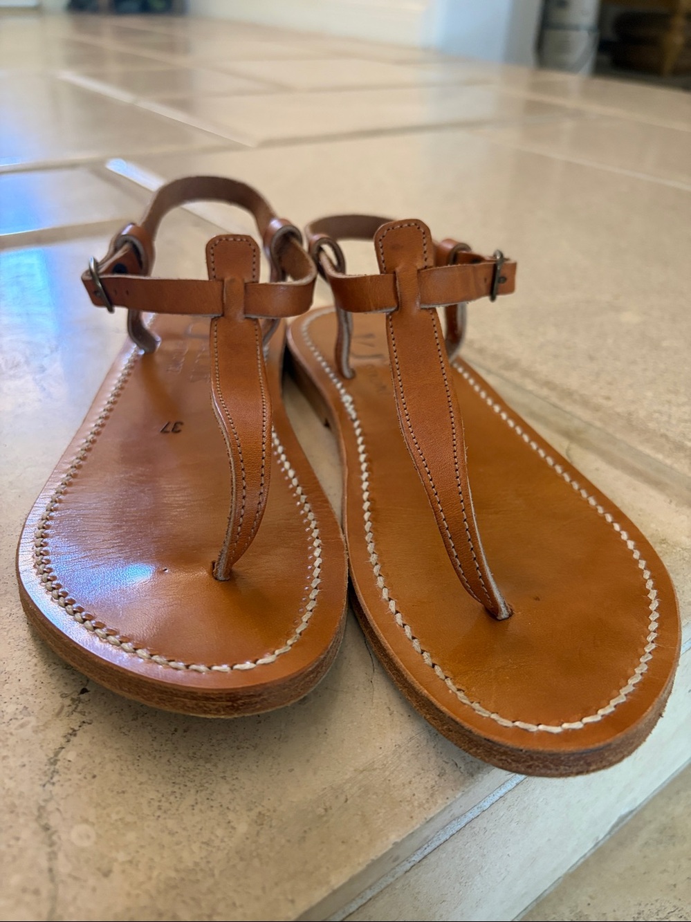 K. Jacques Leather Sandals 37